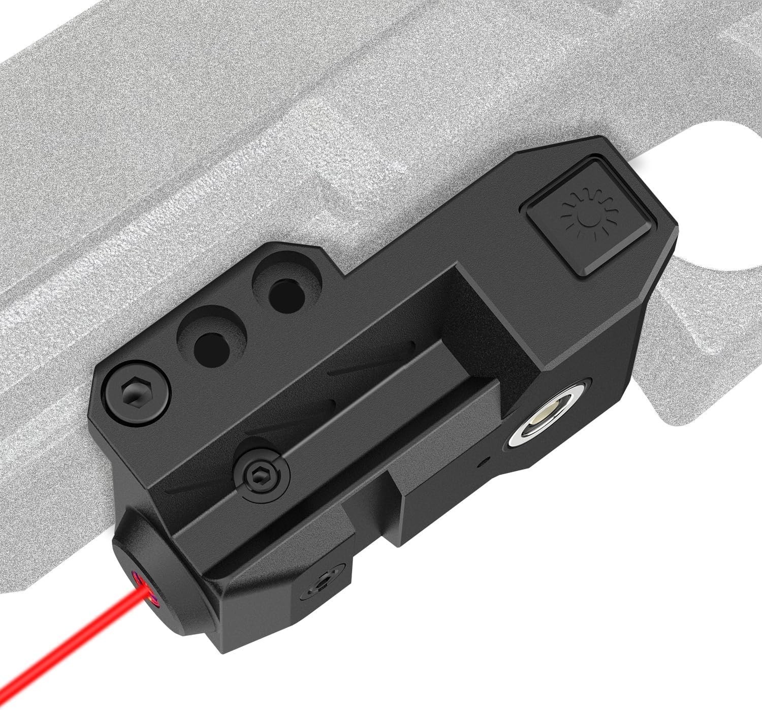 Low Profile Beams for Guns, Rechargeable Green/Blue/Red Beam for Pistol with Rai