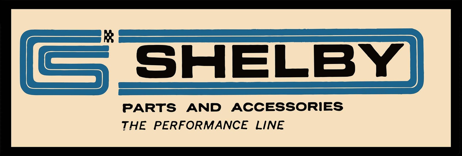 Vintage Style Metal Sign SHELBY 12×36