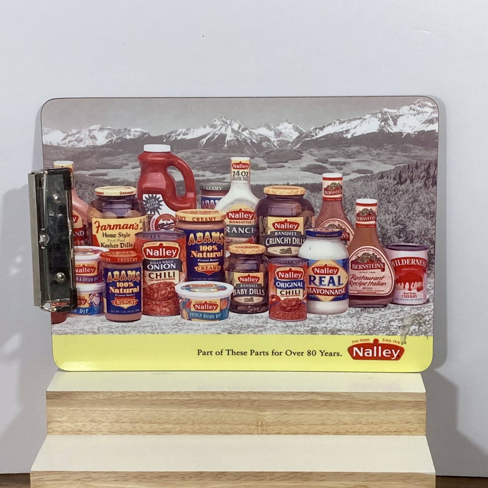 Nalley ‘Fine Food Since 1918’ Advertising Premium Clip Board – Pickles, Chili…