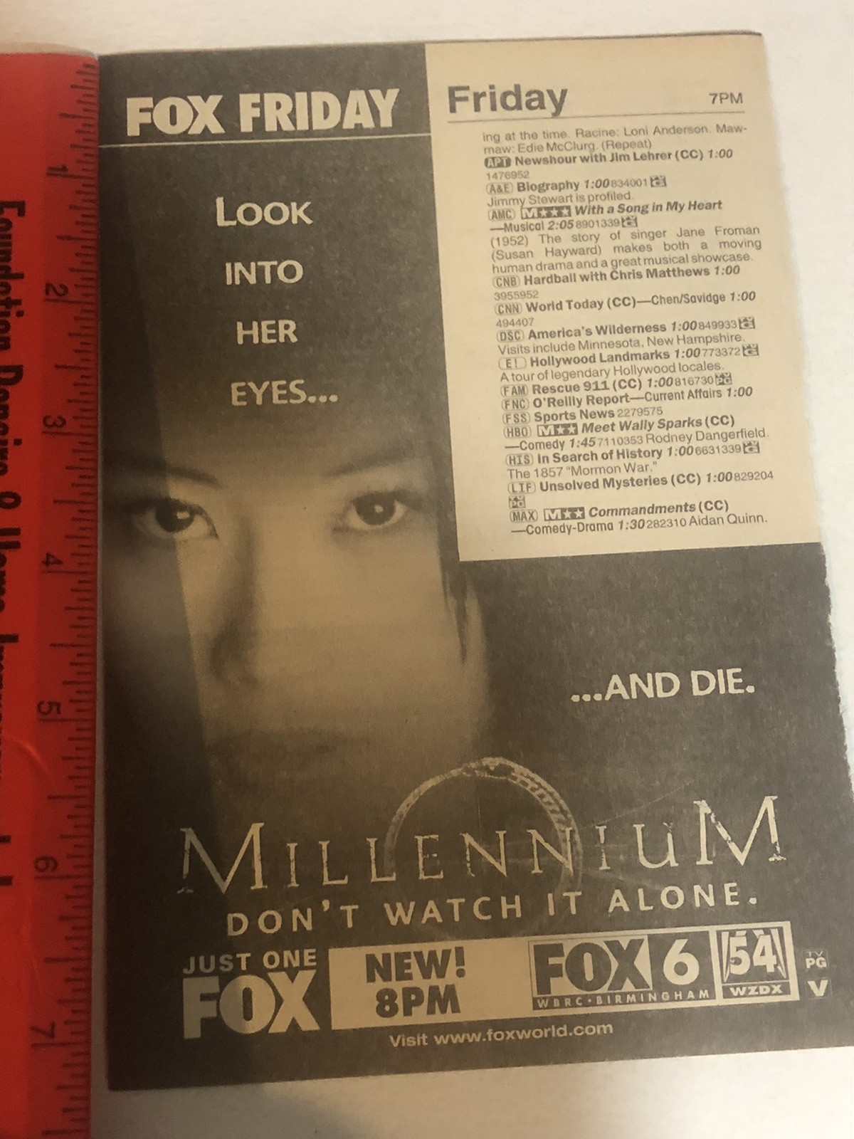 Millennium Tv Series Lance Henriksen Megan Gallagher Print Ad TPA29