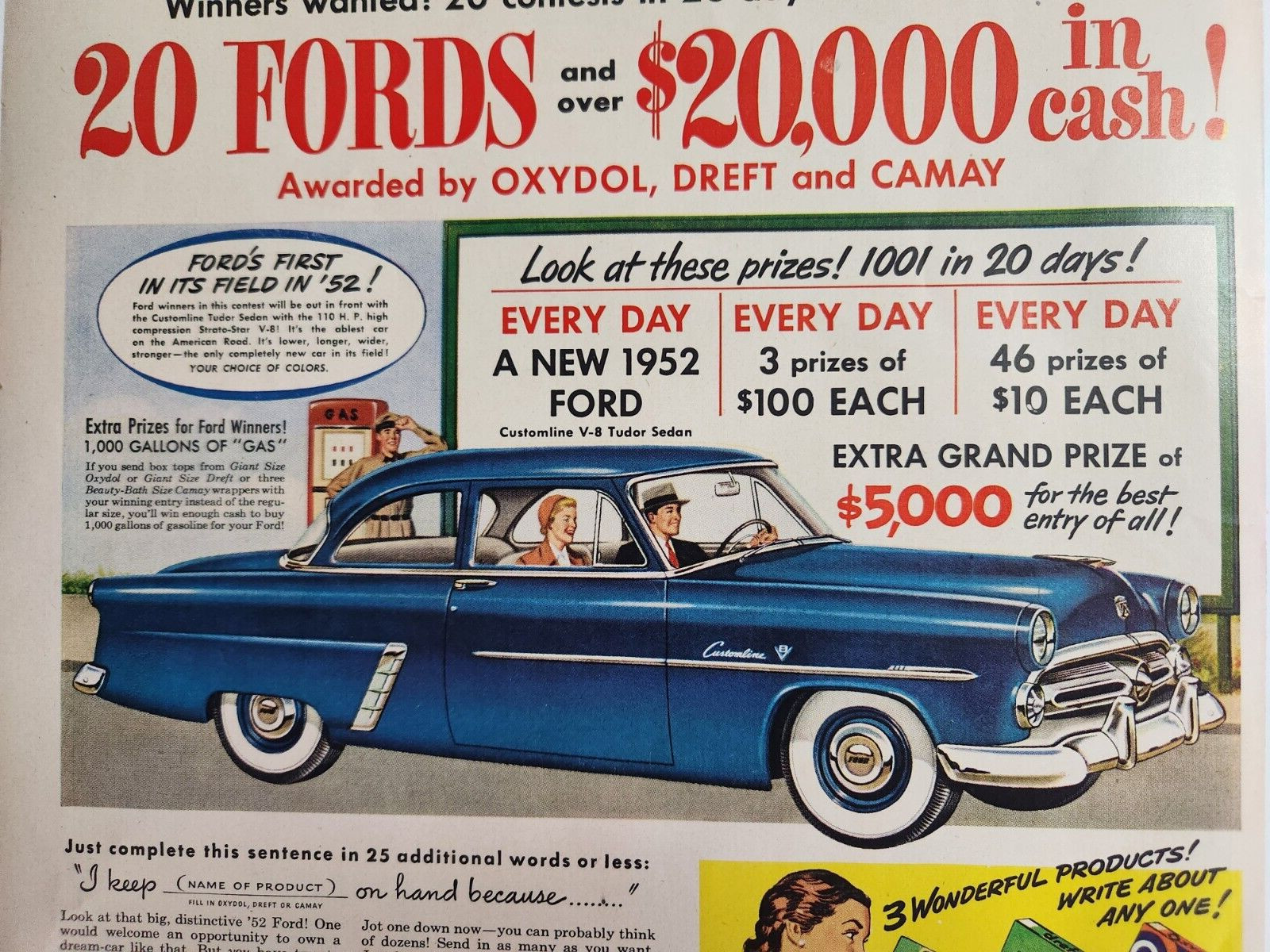 Dennis James Old Gold Cigarette 1952 Ad Magazine Print Amateur Hour