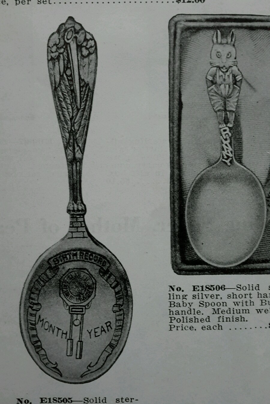 Vintage ad 1936 Sterling Silver Baby Sets spoon rattle teething ring advertising