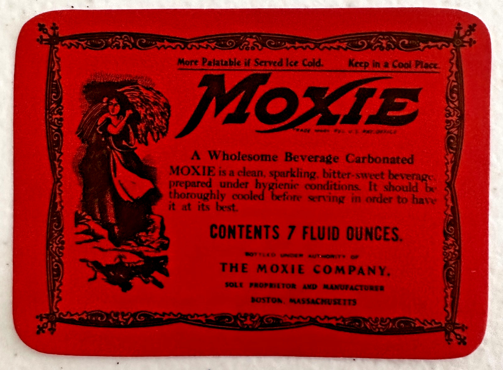 Vintage Unused Moxie Paper Bottle Label – Boston, Massachusetts