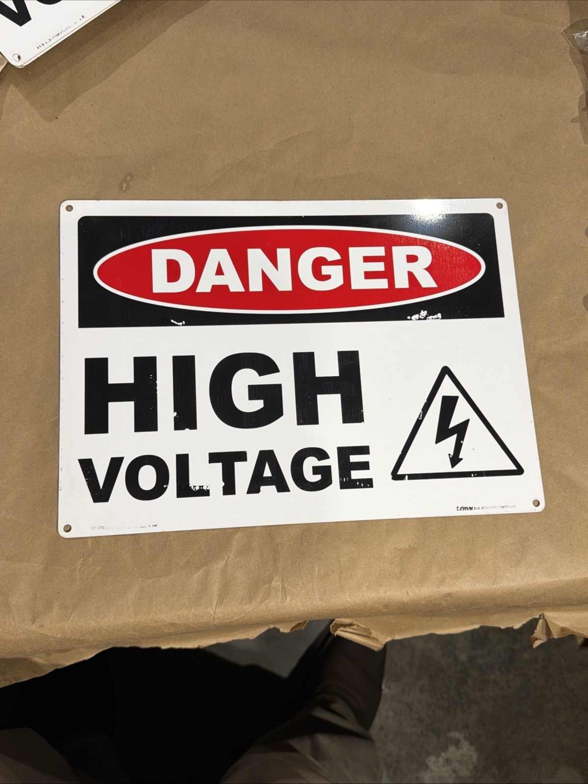 Vintage Metal Sign – Danger High Voltage – 10×14 inches (6)