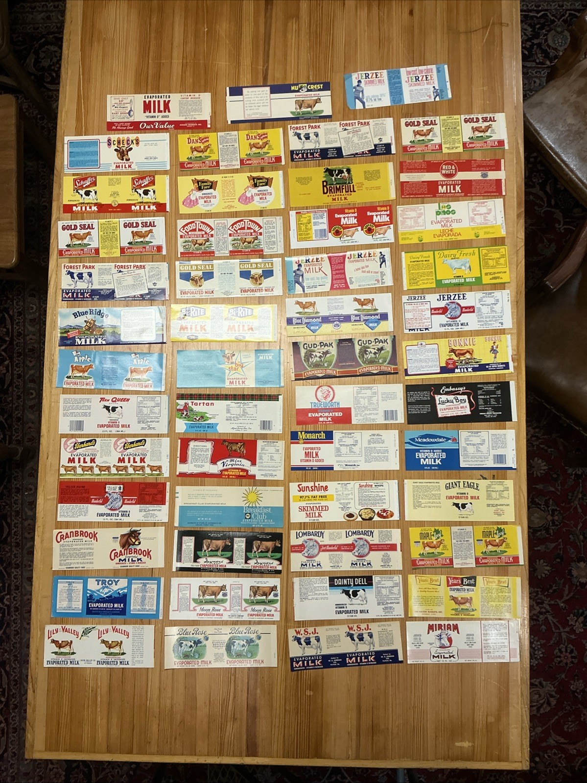 50 Vintage Evaporated Milk Labels As Is Jerzee Lily Of The Valley Etc. AQ1173