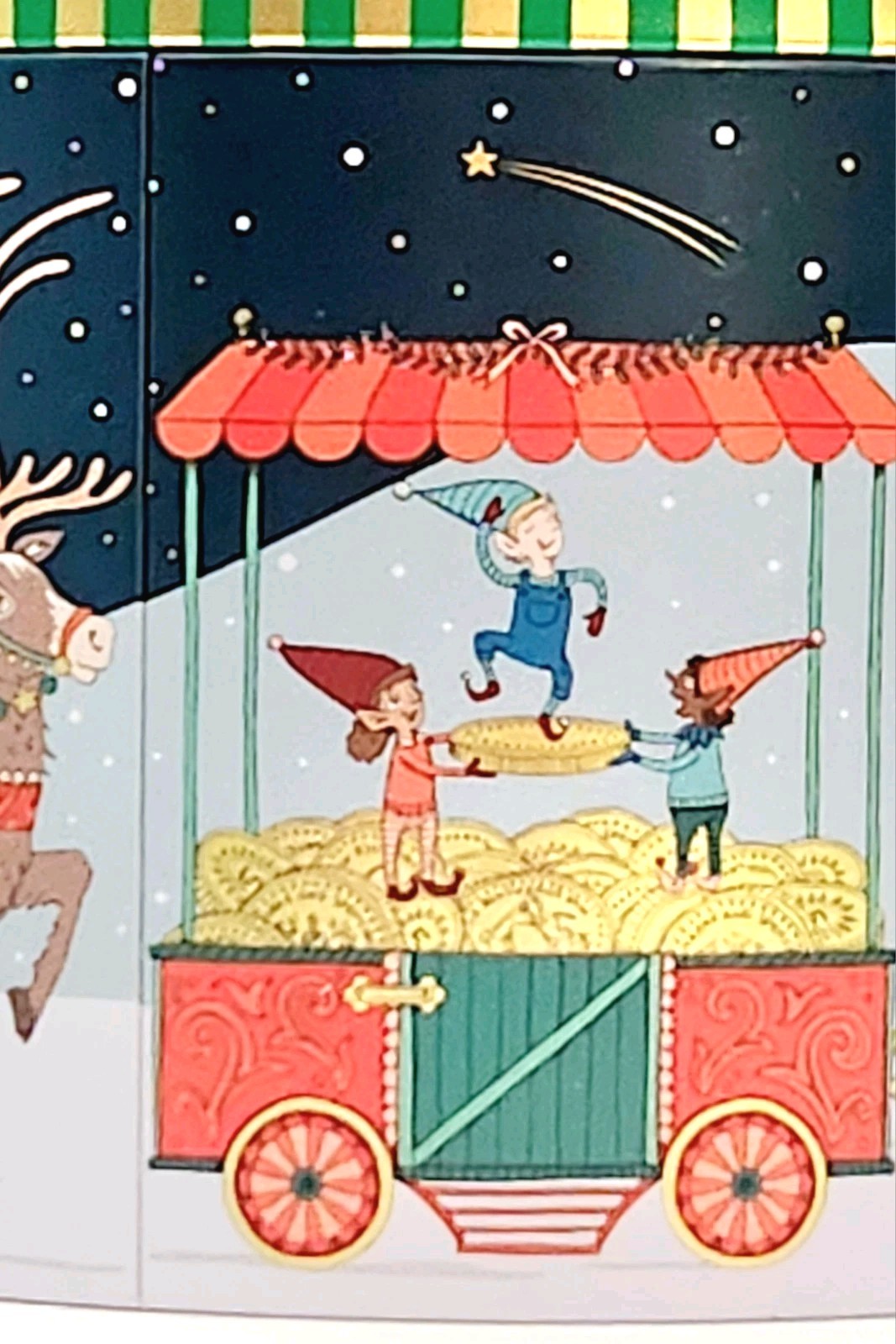 M&S Christmas Is Coming Shortbread Tin With Musical Rotating Light, NO COOKIES