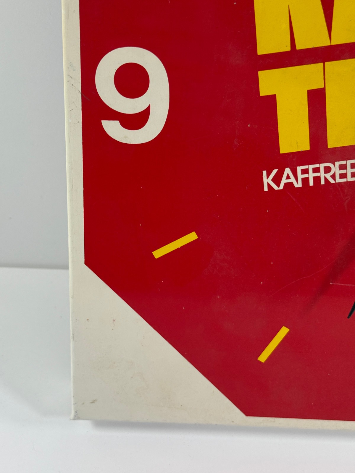 vtg 70s 80s Kaffree Tea Time Advertising Metal Wall Clock