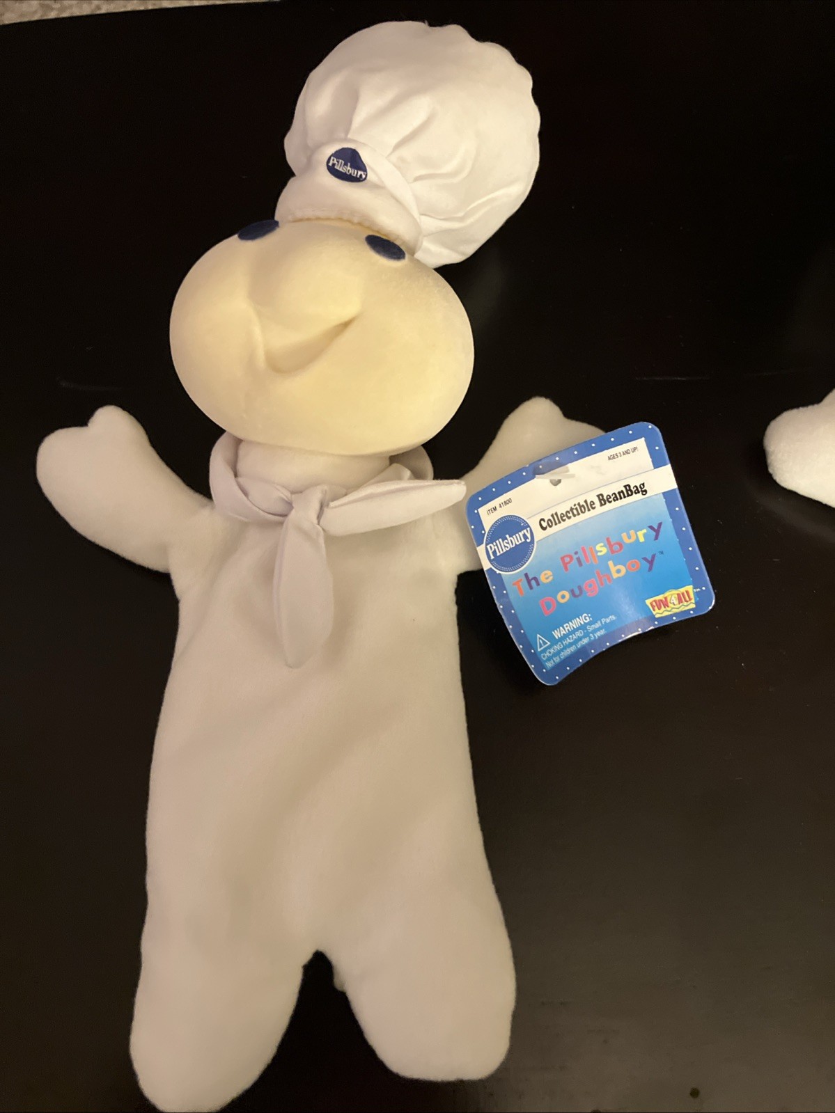 Vintage 1996 Pillsbury Doughboy 11″ Hard Head Beanbag Plush Doll W/ Tags P