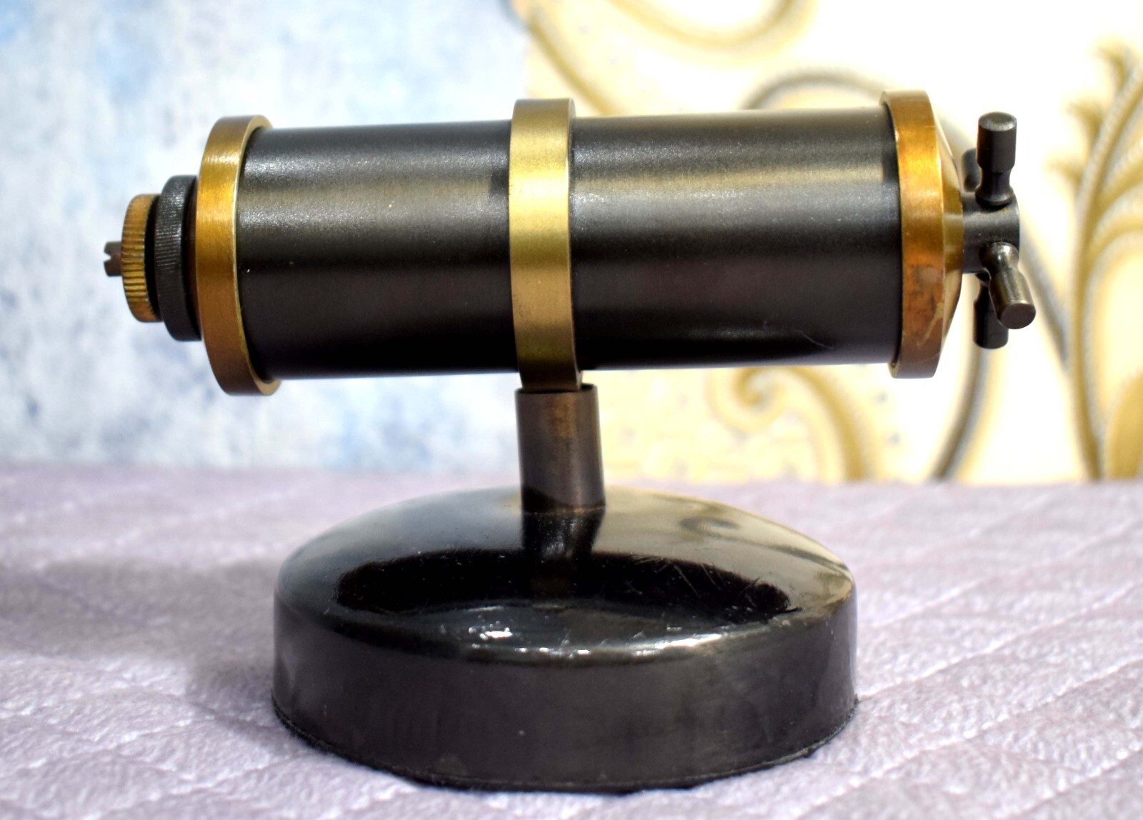 Retro Perpetual Calendar-Brass & Black Mechanical Rotating Calendar w/ Engraved