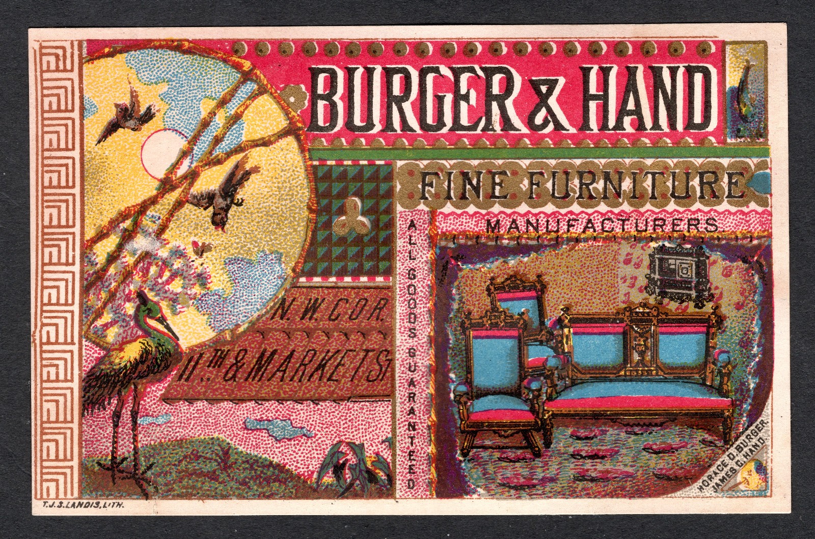 Burger & Hand Fine Furniture, Philadelphia Victorian Adv. Trade Cards