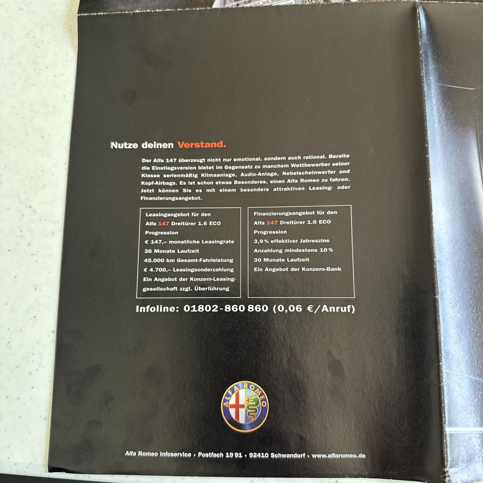 2002 ALFA ROMEO Alfa 147 8 Page Poster No Holes Dutch Text Beautiful Ex-Mint