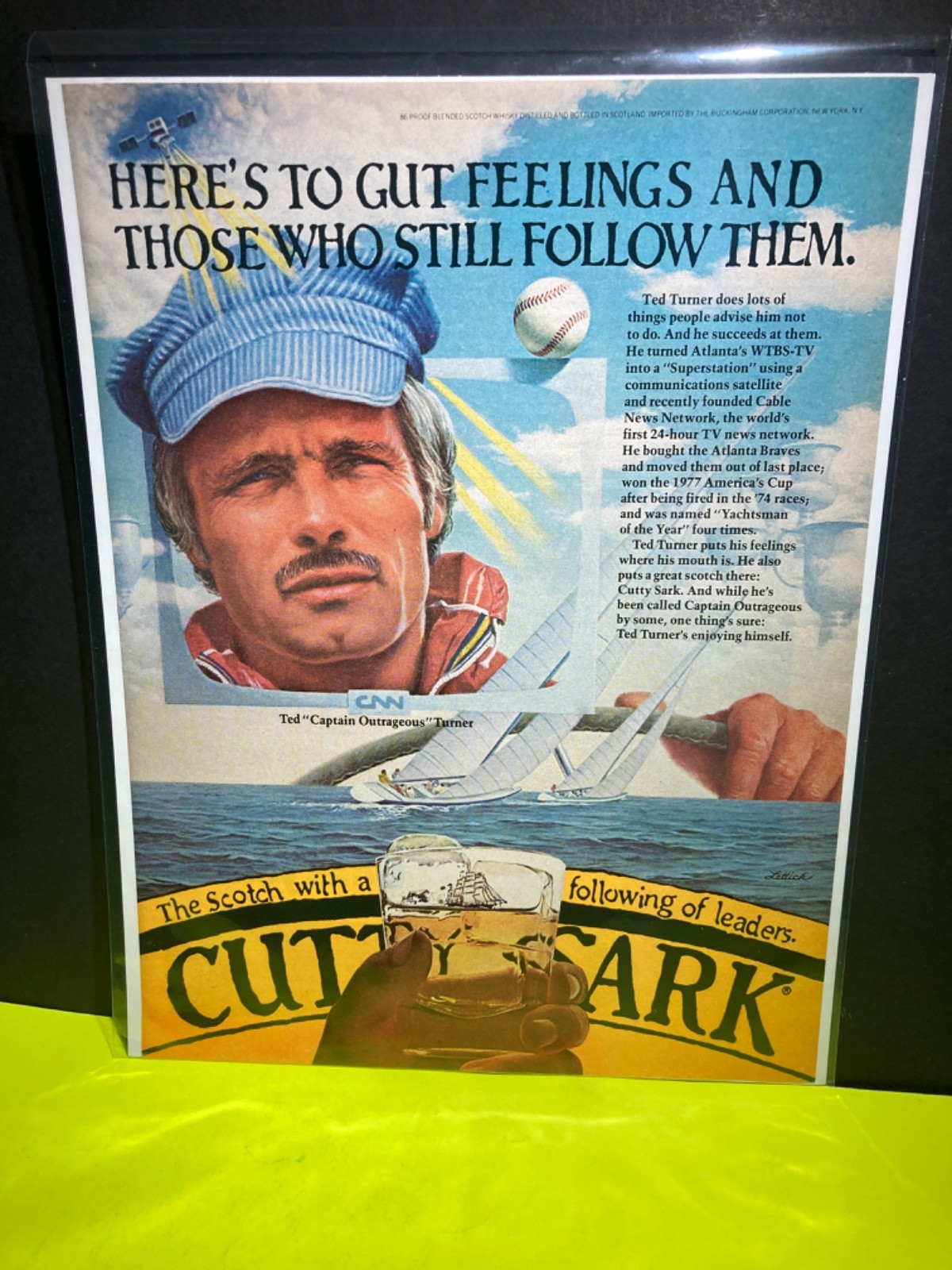 1981 Vintage Original Print Ad CUTTY SARK SCOTCH “Captain Outrageous”