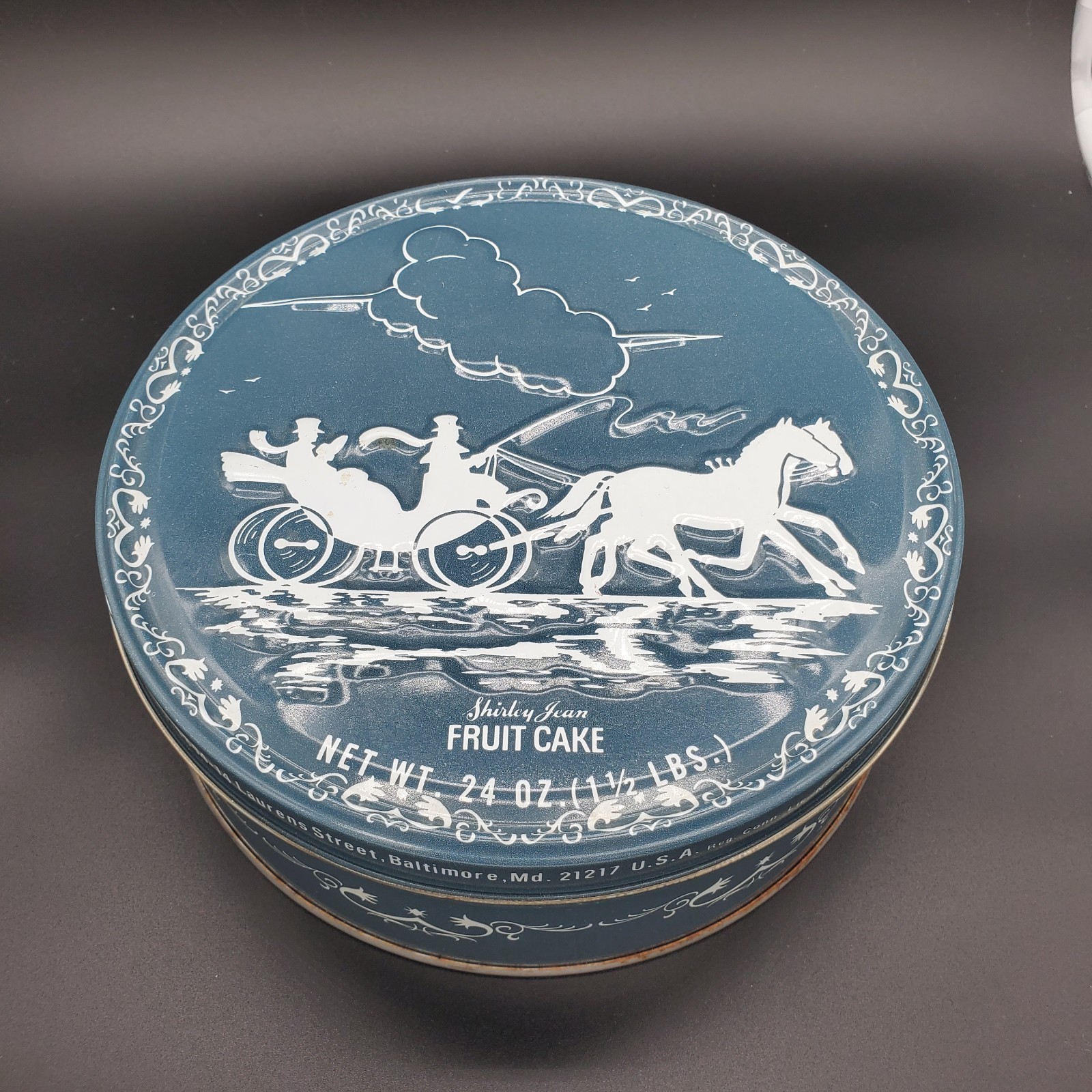 Shirley Jean Vintage Fruitcake Tin Capitol Cake Company Baltimore