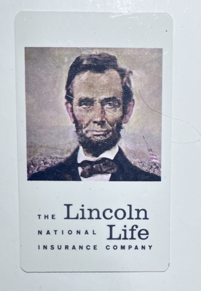 1964 Ephemeral Lincoln Life Insurance Calendar Card Pocket Size Hagerstown MD
