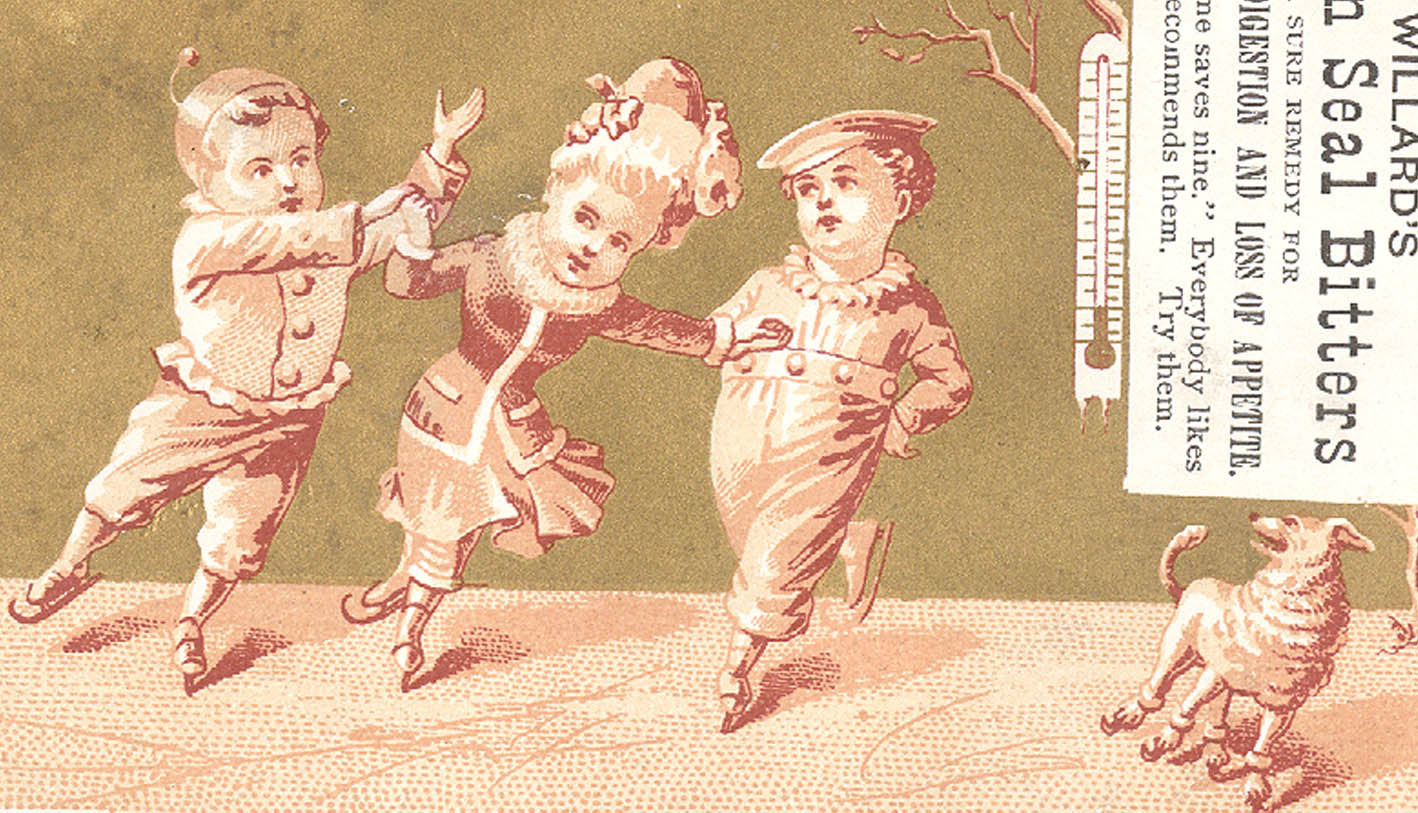 WILLARD’S GOLDEN SEAL BITTERS TRADE CARD, just 38 cents A BOTTLE, CURE ALL C275