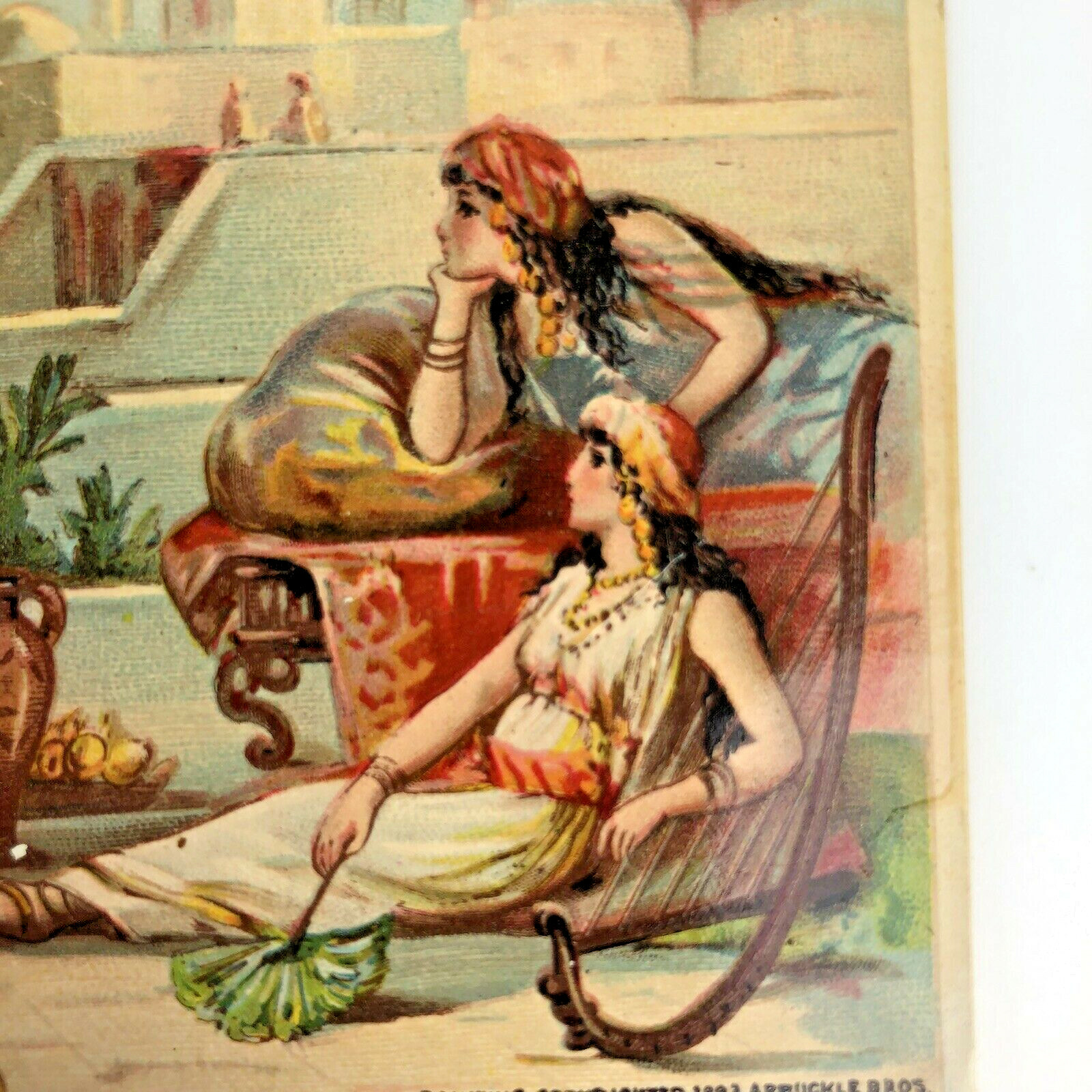 1893 Arbuckle Bros Coffee Trading Card Lot 2 Ancient Judea Patagonia Victorian