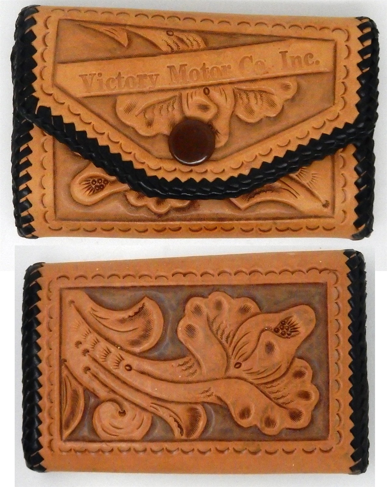 Vintage Victory Motors Co Tool Leathered Key Case Advertising Premium