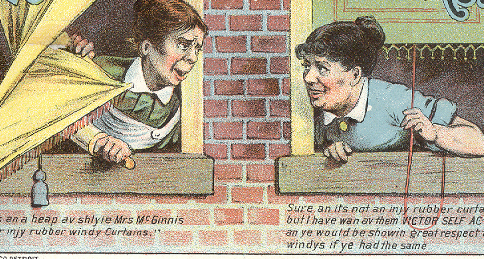 SAGINAW ETHNIC TRADE CARD, VICTOR, SELF ACTING SHADE ROLLER, BEFORE & AFTER X666