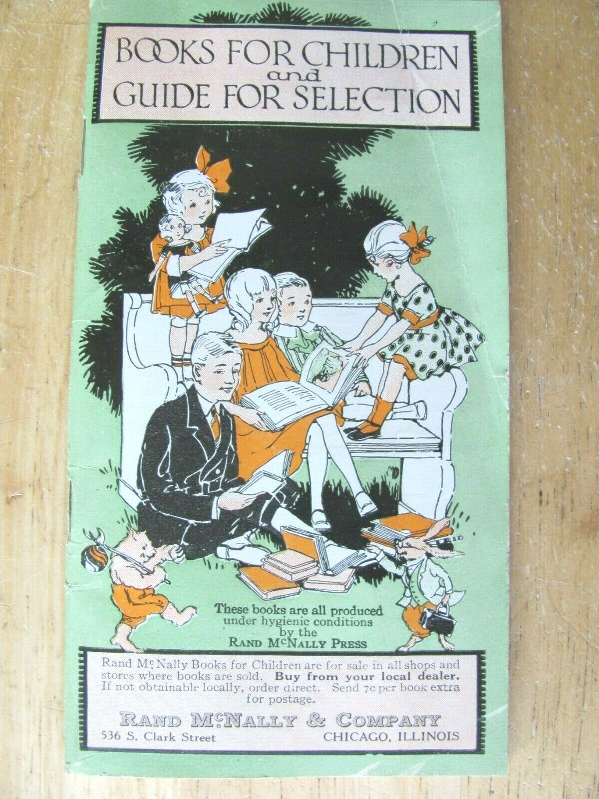 1922 POCKET CATALOG RAND McNALLY CHICAGO ADVERTISING BOOKS FOR CHILDREN
