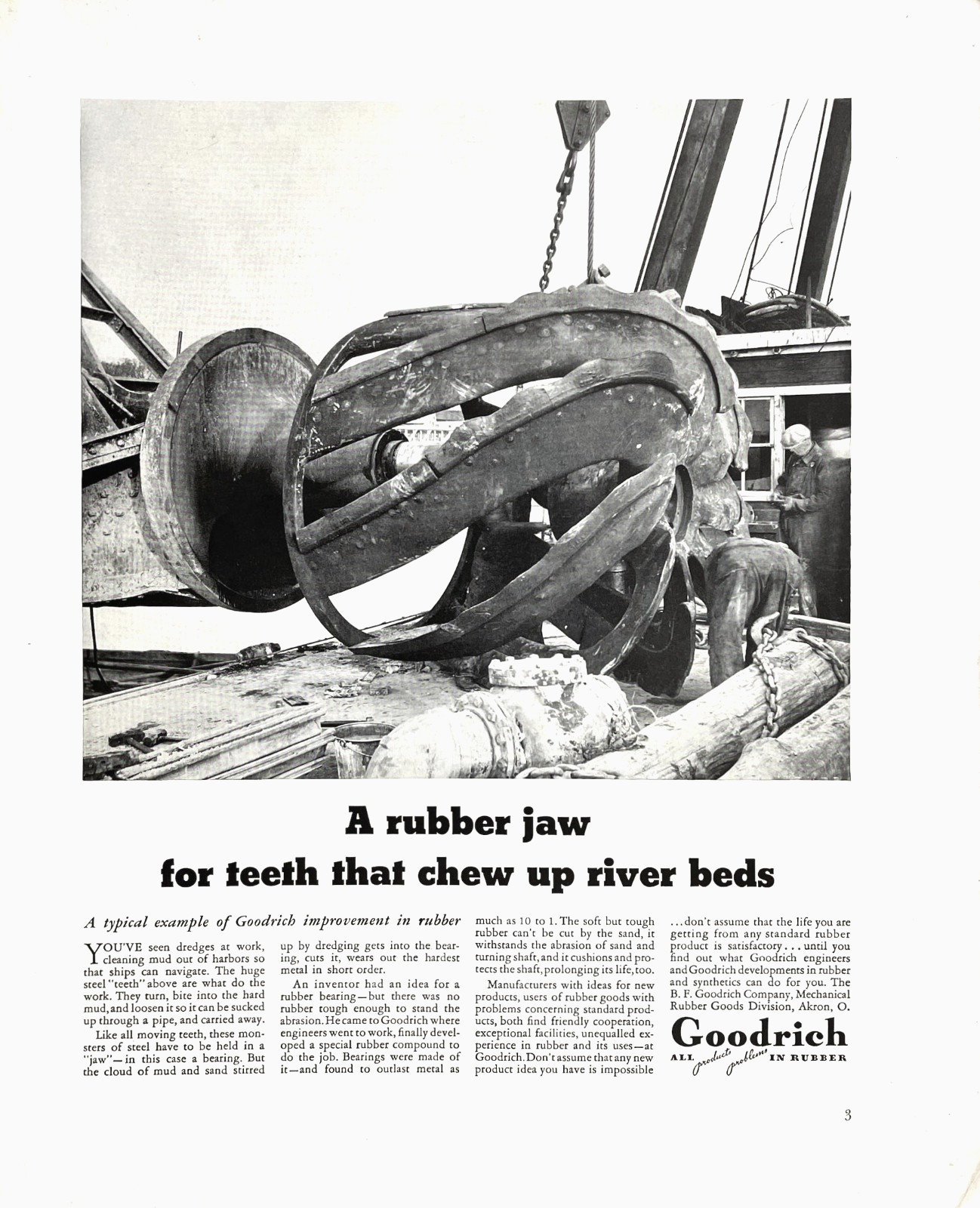 B F Goodrich Rubber Tire Diversification of Products & Services Vtg Mag Print Ad