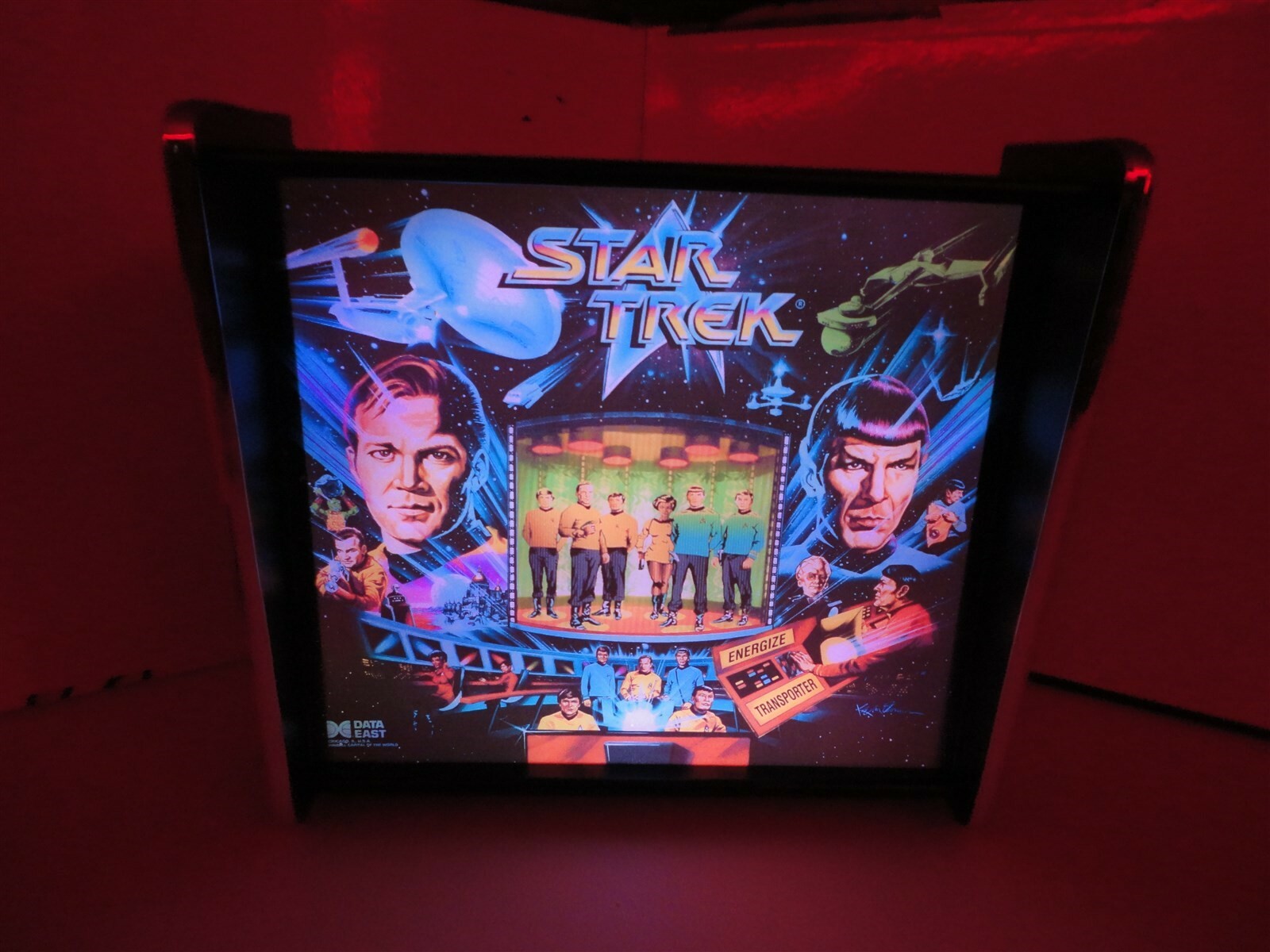 Star Trek Data East Pinball Head LED Display light box
