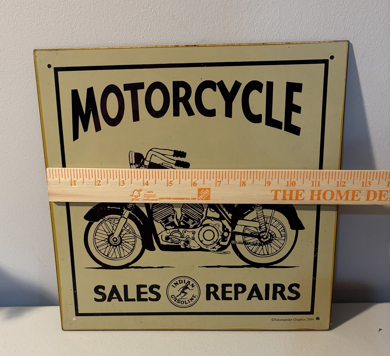 Motorcycle Sales and Repair Rustic Vintage Metal Sign 2004