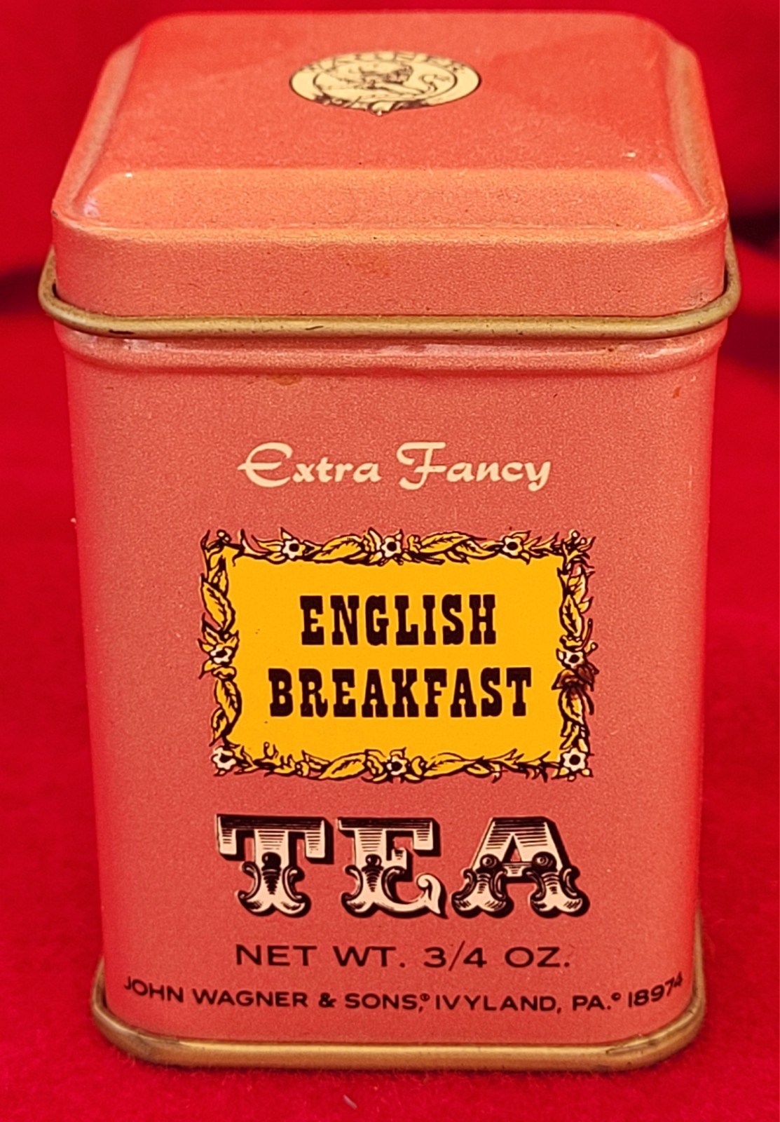 Vintage Wagner’s Red Tea Tin Merchants John Wagner English Breakfast Kitchen