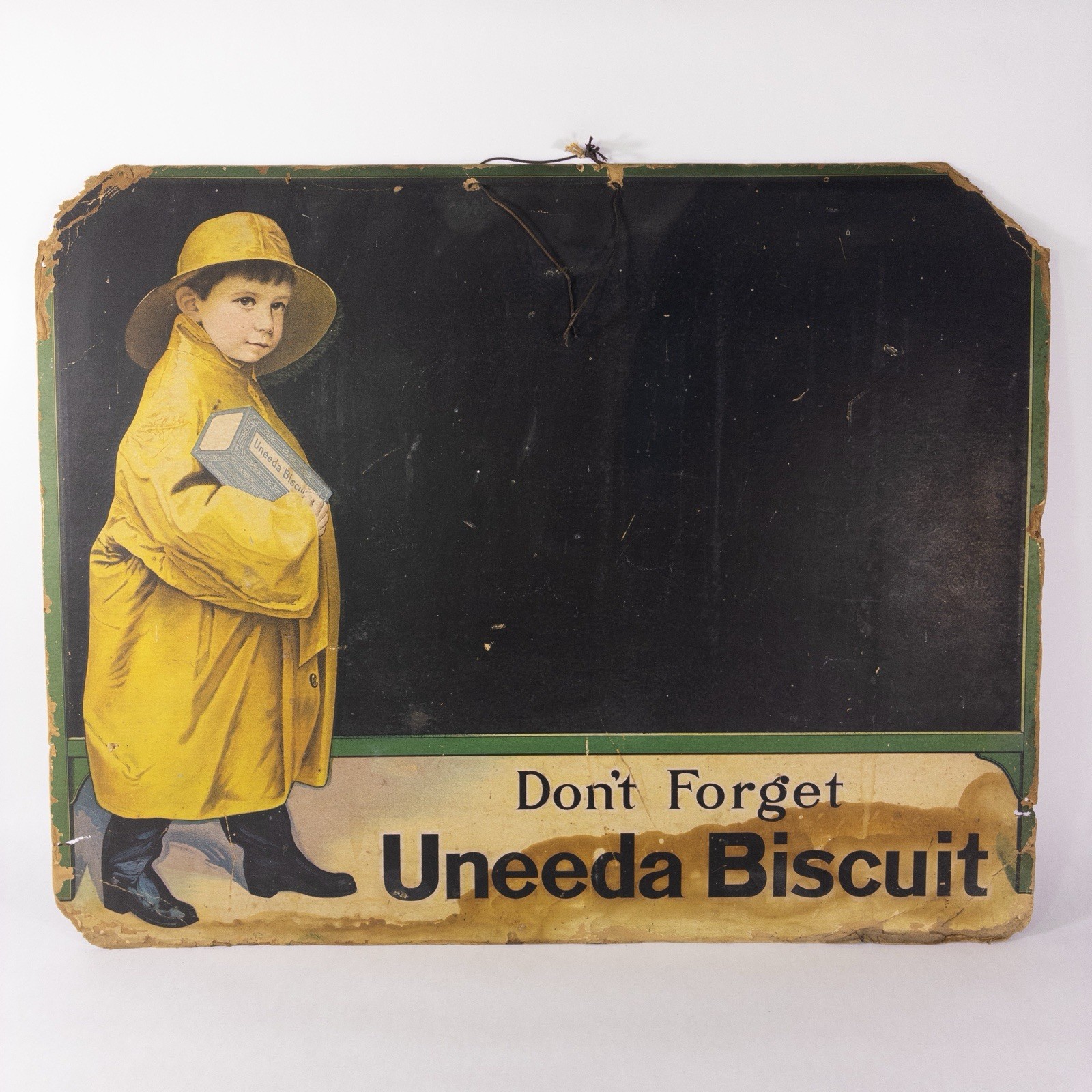 Vintage Uneeda Biscuit Advertising Blackboard Sign 16.5″ x 21″ Store Advertising