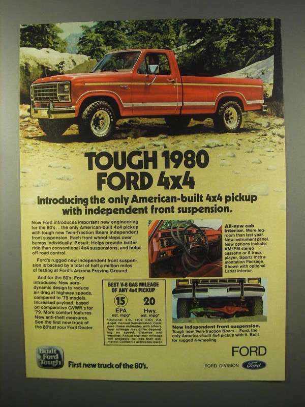 1980 Ford Pickup Truck Ad – Tough 4×4