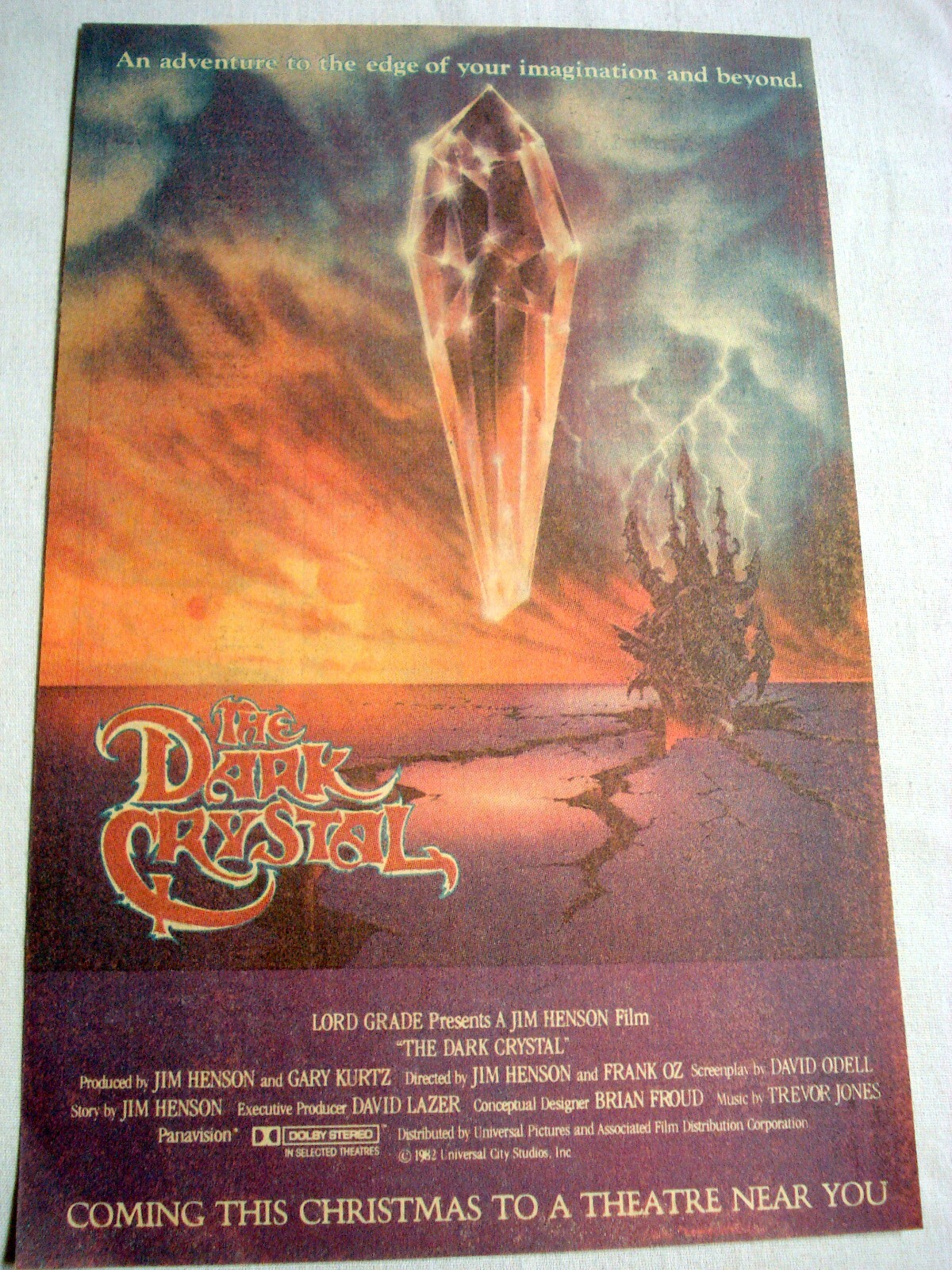 1983 Color Ad The Dark Crystal Movie Jim Henson Film