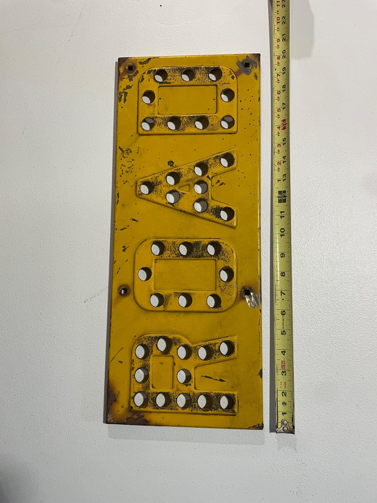 VINTAGE ORIGINAL RAILROAD SIGN Section without glass eye marbles
