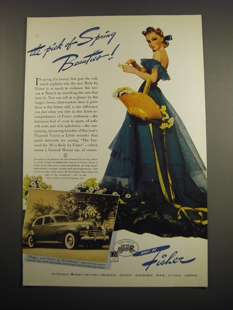 1940 Body by Fisher Advertisement – 1940 Oldsmobile Car