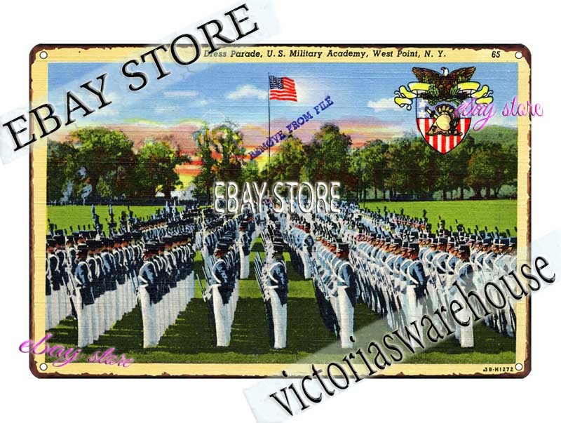 1943 Dress parade, U. S. Military Academy, West Point New York Tin Sign cafe pub