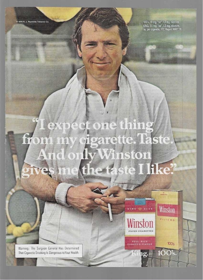 Only Winston Gives Me The Taste I Like 1978 Vintage Cigarettes Tobacco Print Ad