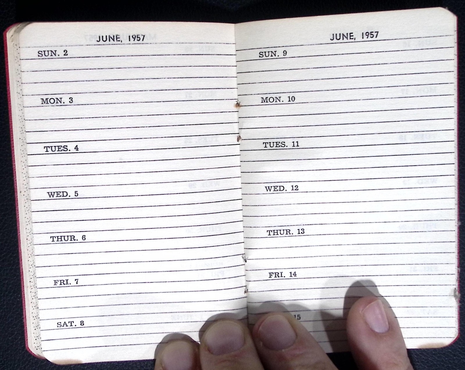 1957 Niagara Daily Reminder Pocket Diary Planner Chemical Corporation