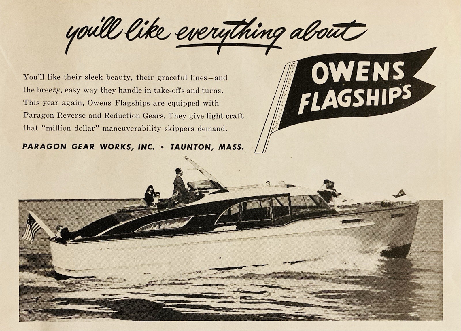 1948 AD.(N33)~PARAGON GEAR WORKS, TAUNTON, MASS. PARAGON REVERSE REDUCTION GEARS