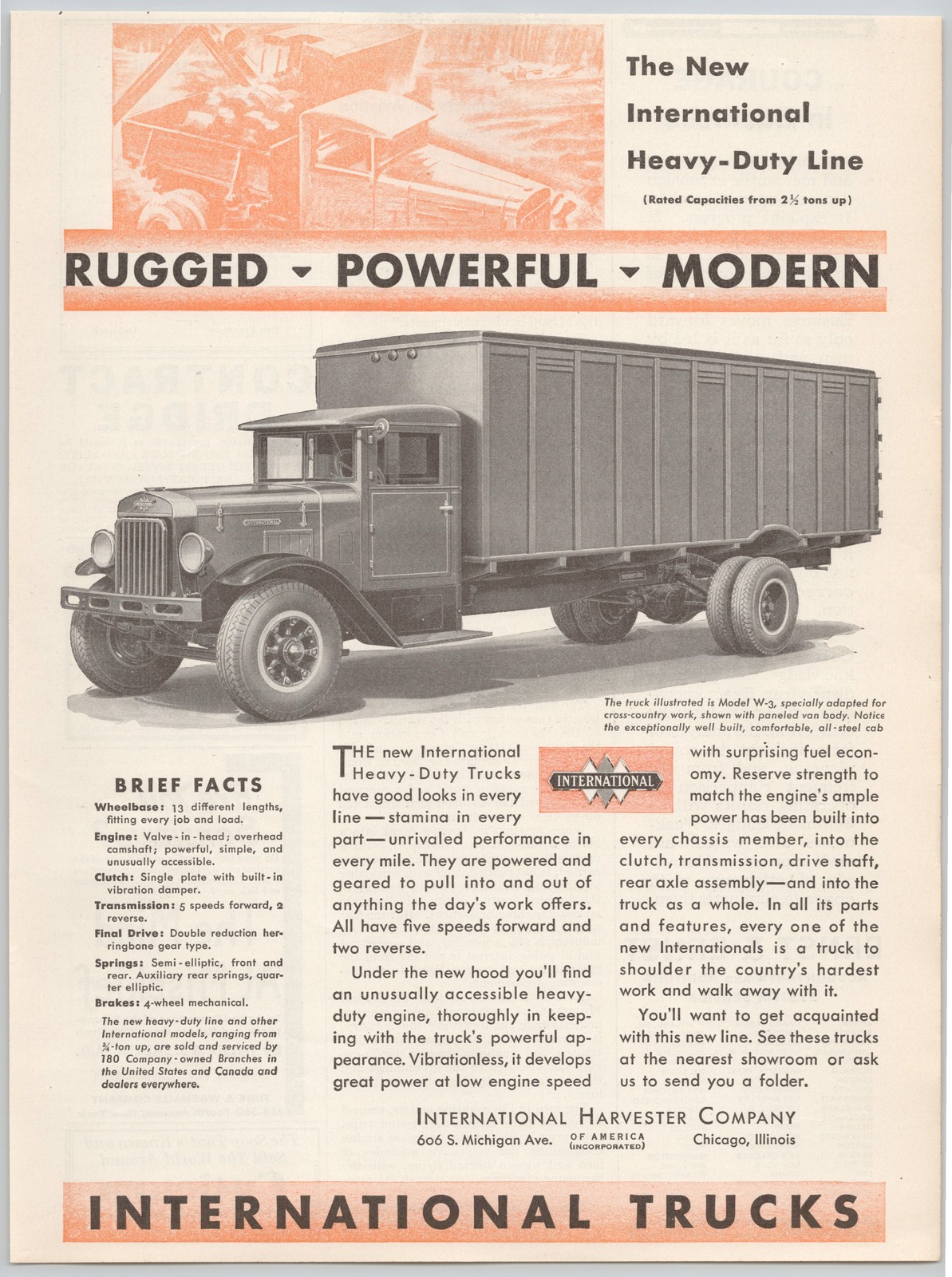 International Truck Heavy-Duty Harvester Engine Trucks 1930 Print Ad