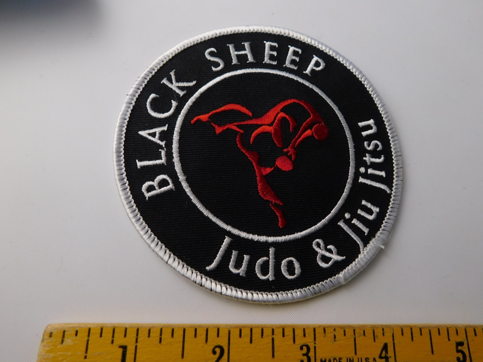 BLACK SHEEP JUDO JIU JITSU MARTIAL ARTS PATCH CLUB FIGHT ADVERTISING