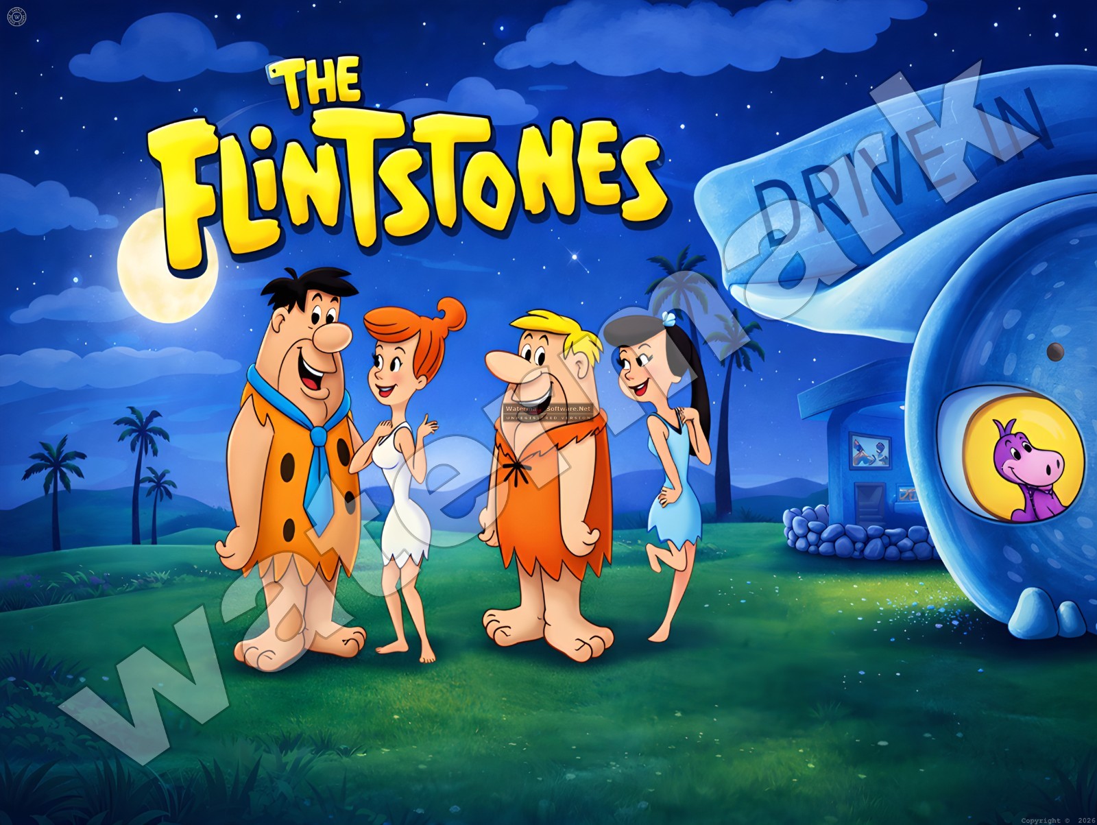 The Flintstones Drive In Metal Sign 9″ x 12″ or 12″ x 16″