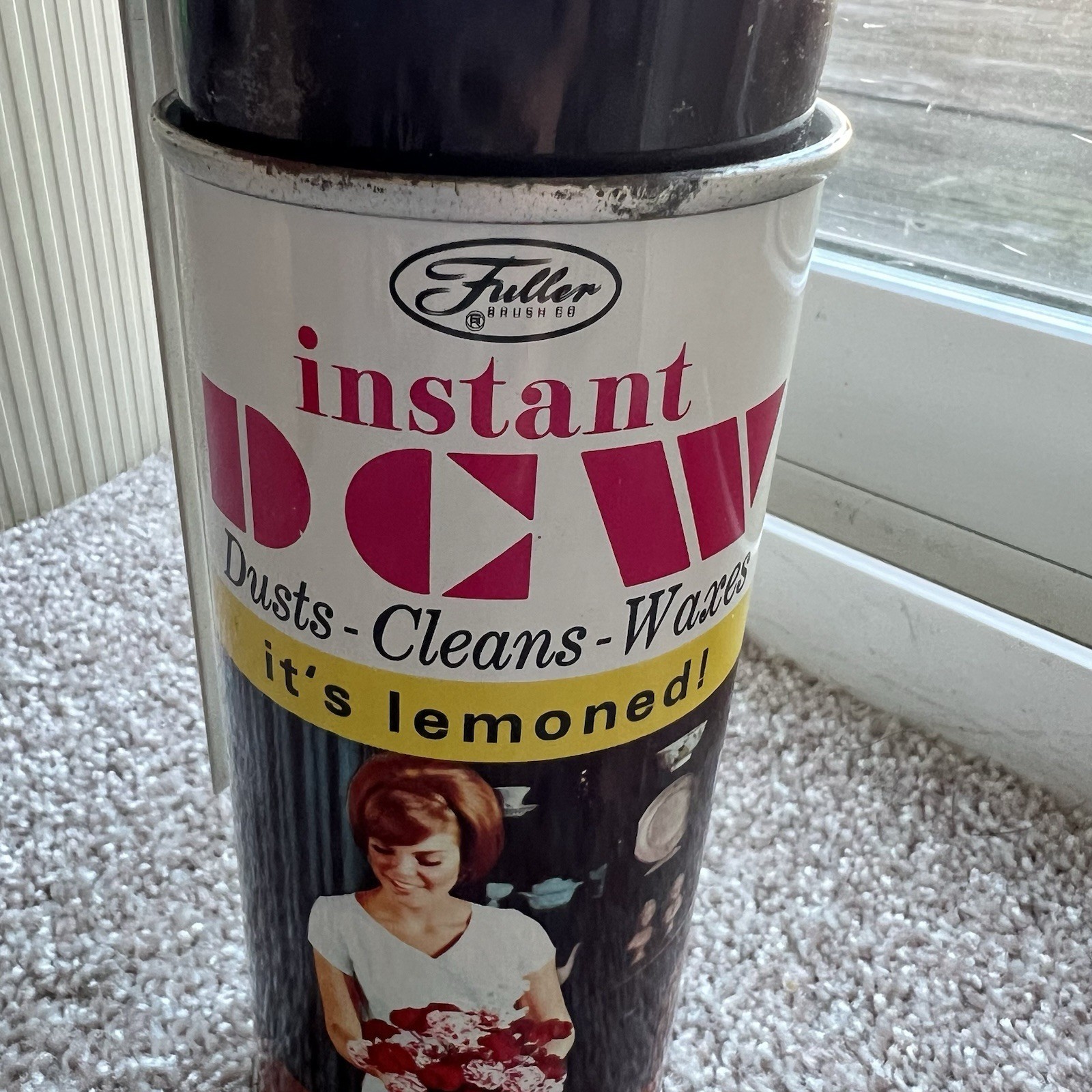 Vintage Fuller Instant DCW It’s Lemon Aerosol Spray Cleaner Duster MCM USA 🇺🇸