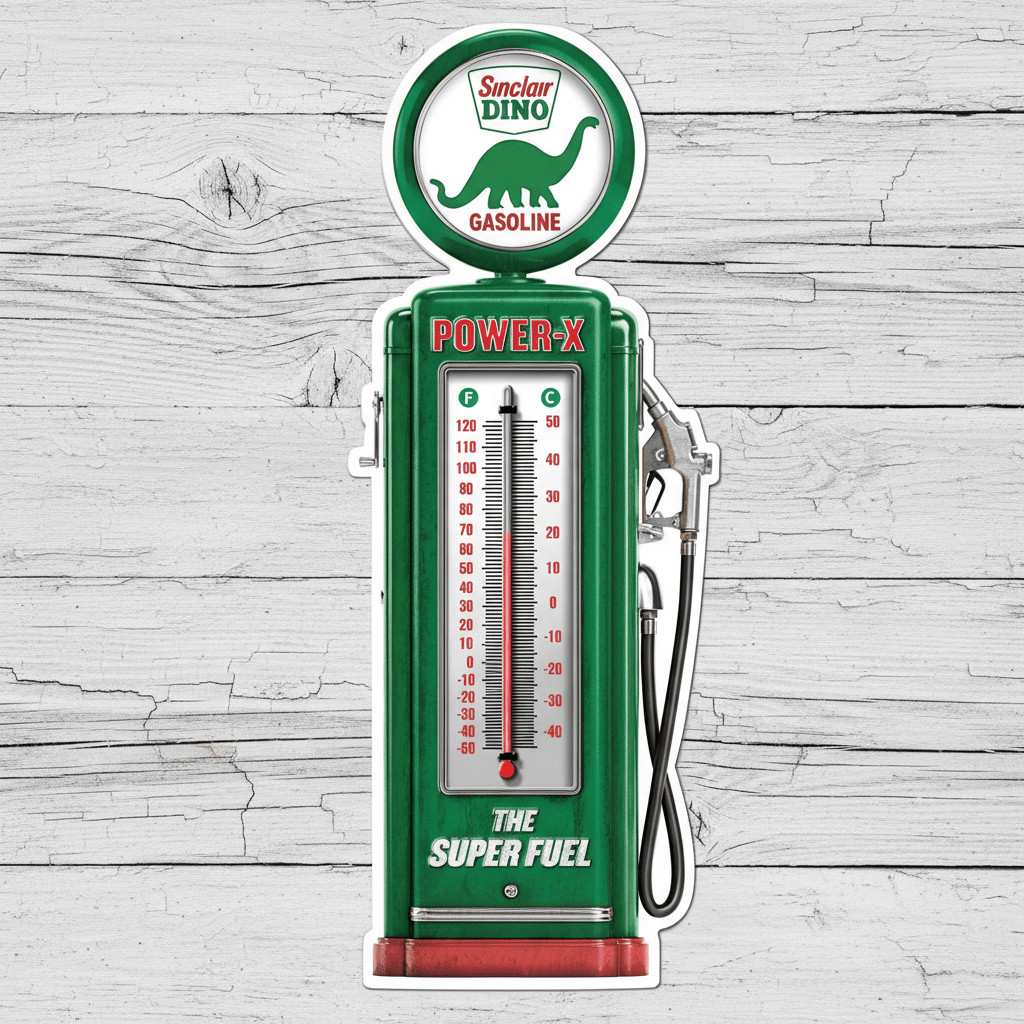 Sinclair Dino Gasoline Thermometer (17.5″ x 6.8″)