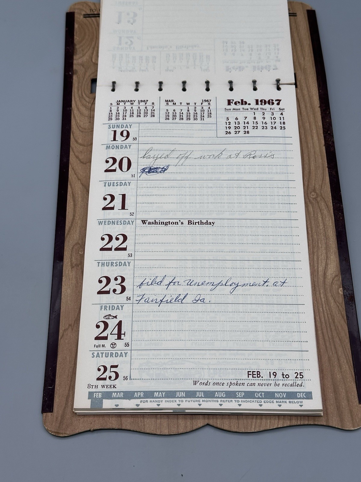 1967 Pearson’s Service Station Keota Iowa Shell Advertising Calendar Pad!