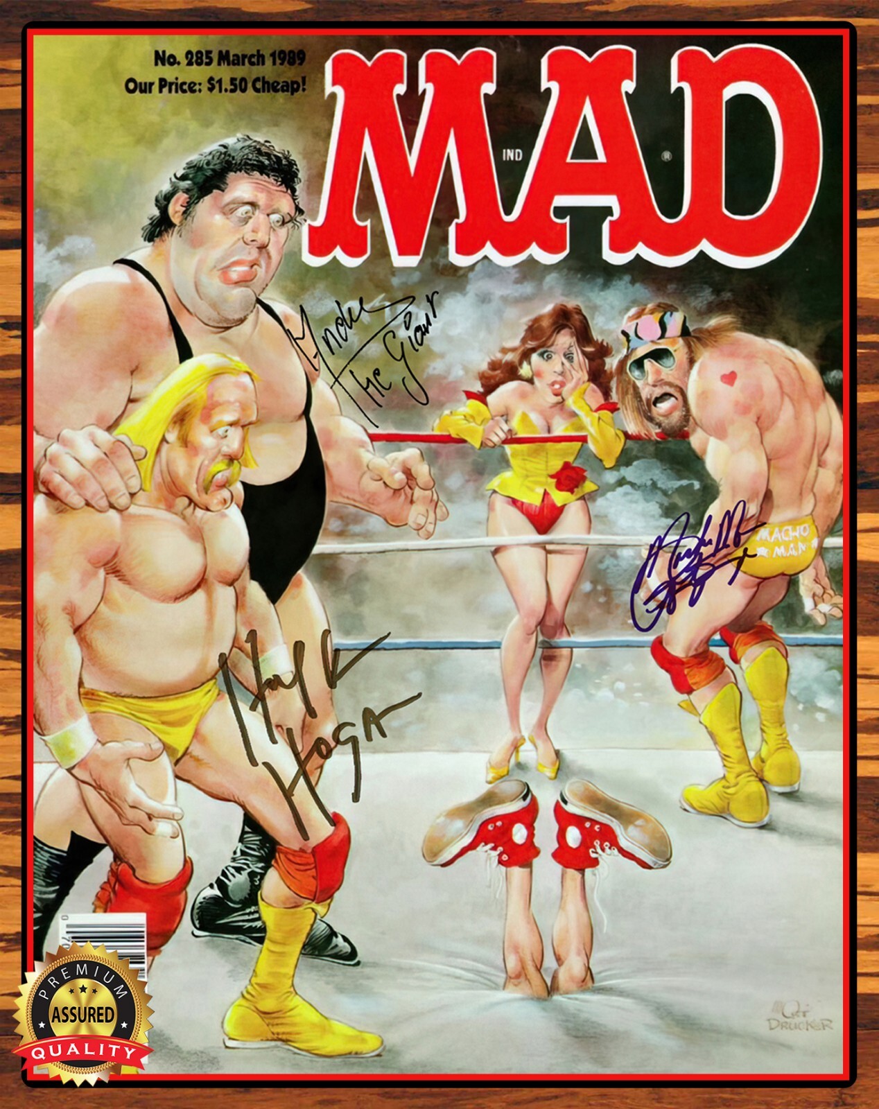 Hulk, Andre, Macho Man – Mad Magazine Auto Reprint – Metal Sign 11 x 14