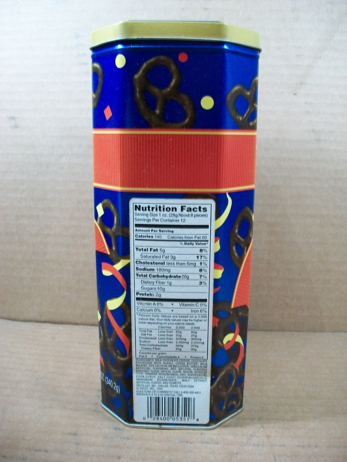 1995 Rold Gold Pretzels Covered In Nestle Milk Chocolate Collector Tin