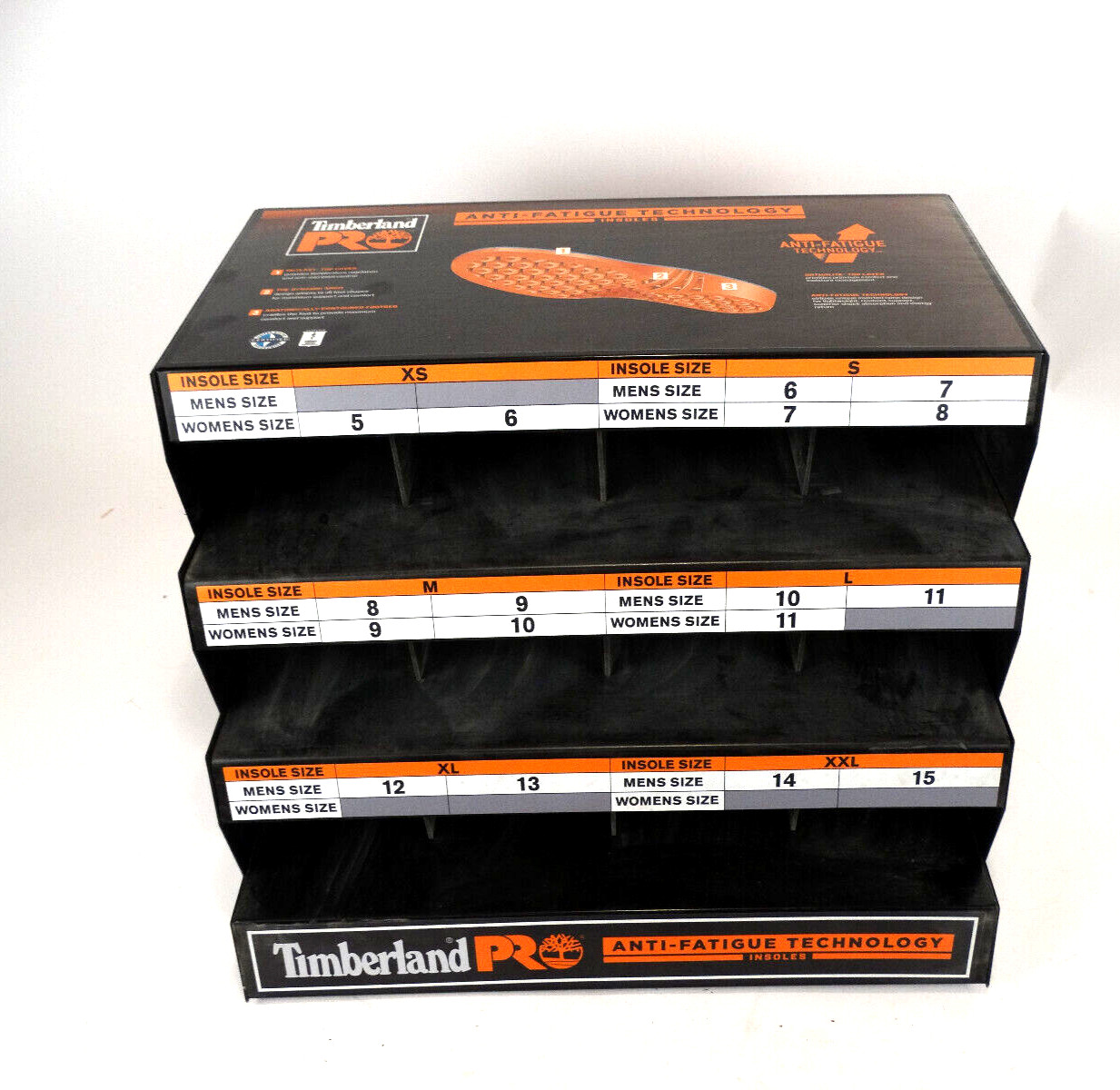 Timberland Pro Retail Store Anti-Fatigue Technology Insole Display Case