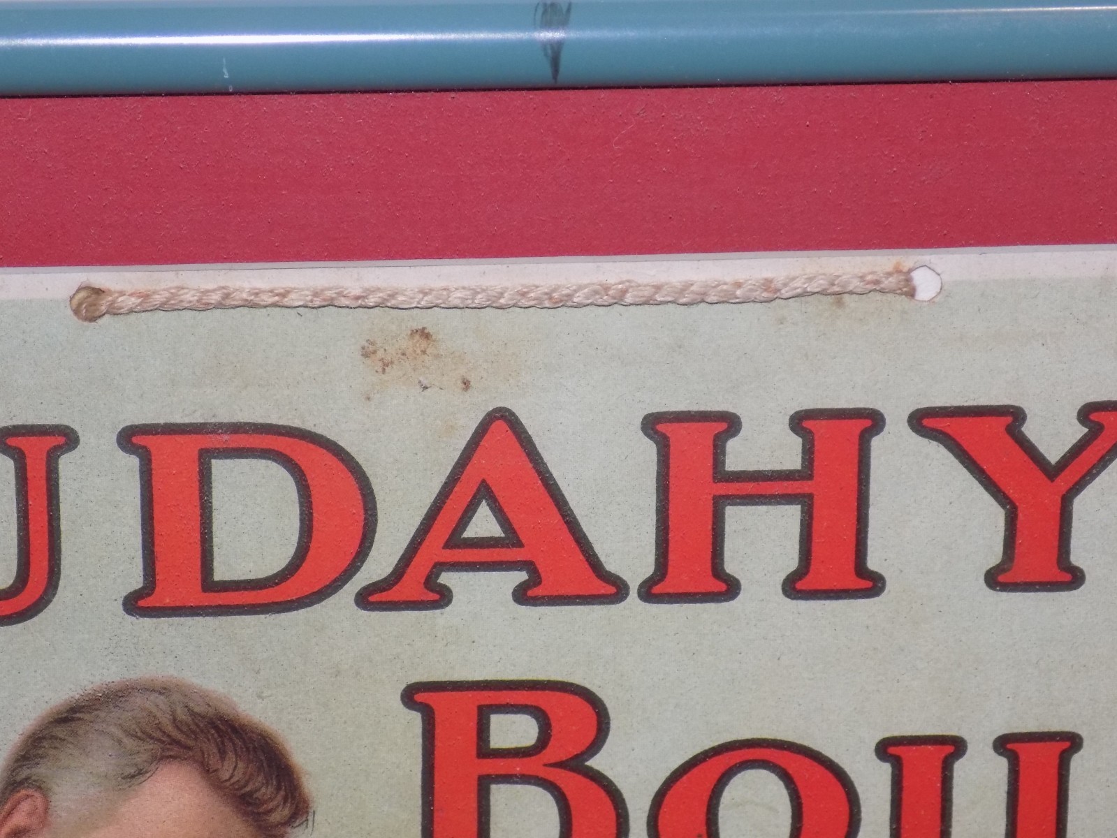 Vintage Cudahy’s Boiled Ham Cardboard Sign Matted and Framed