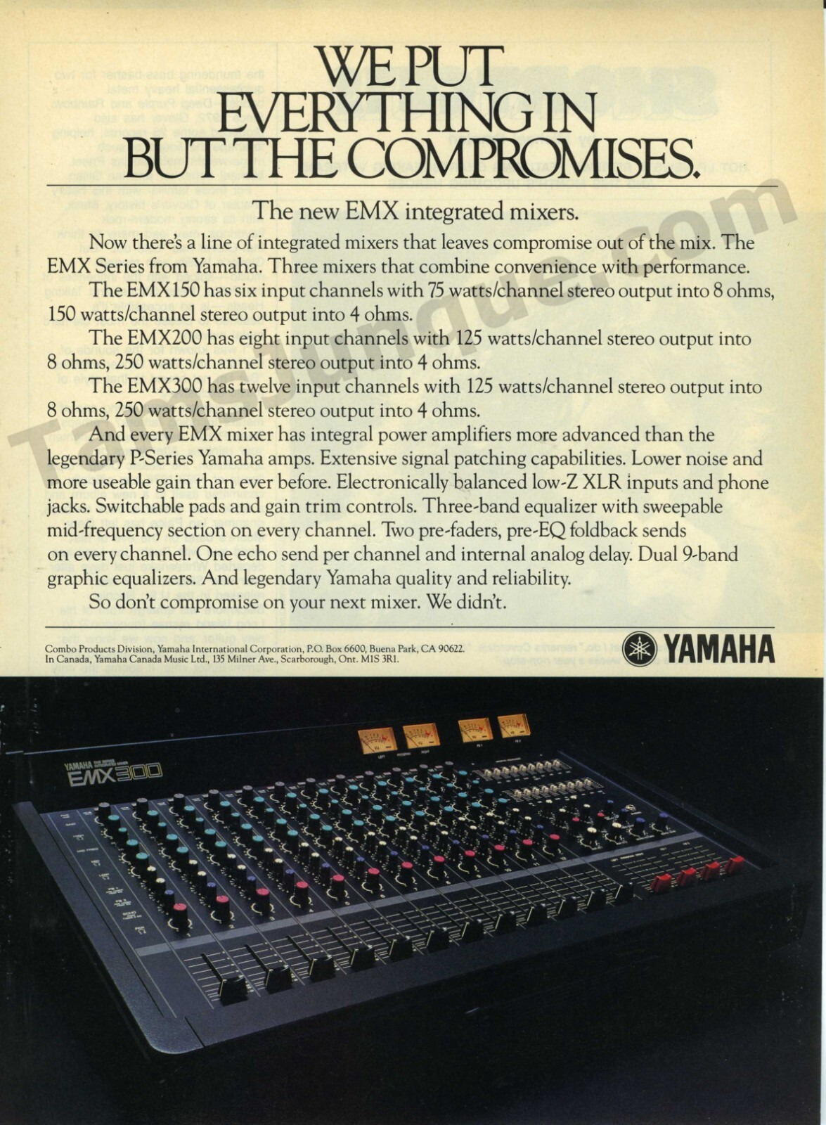 1984 Yamaha Integrated Mixers Electronics Old PRINT AD Xmas Gift Idea (2318)