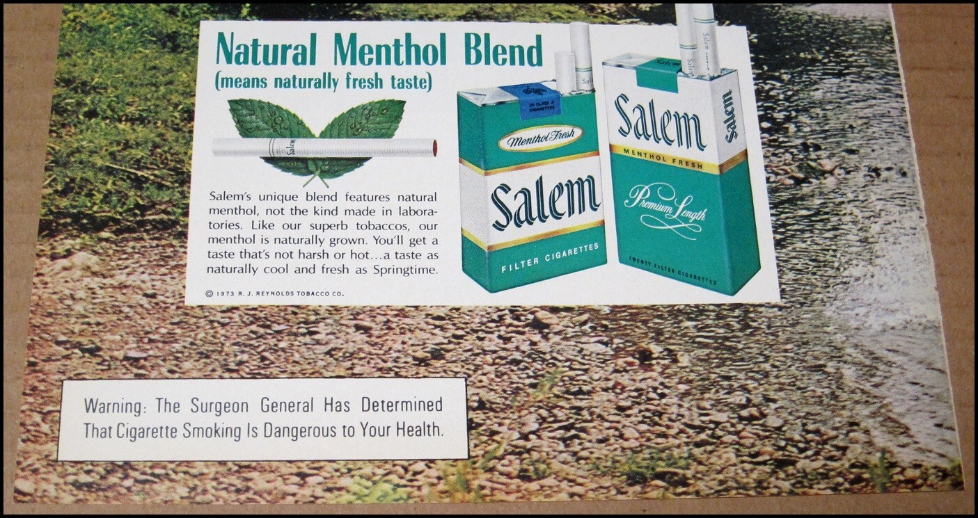 1973 U.S. Air Force USAF Print Ad Advertisement Vintage Salem Cigarettes 8.25×11