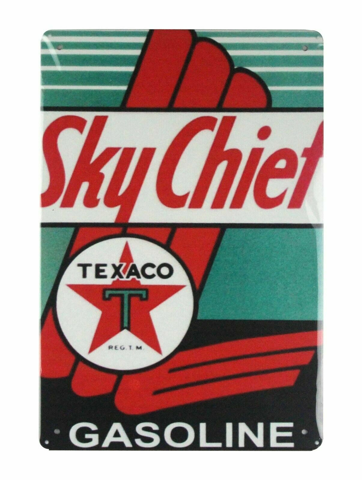 Sky Chief Texaco gasoline tin metal sign room wall restaurant pub