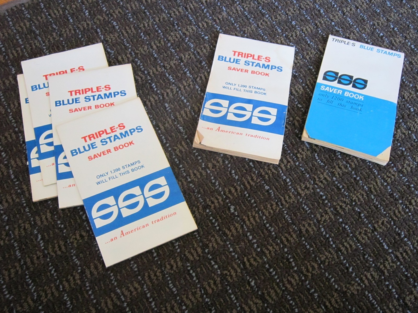 Triple S Blue Stamps Vintage Saver Books Empty & Full Stop & Save Stamp FreeShip